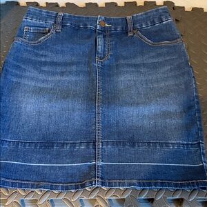 New York & Company Dark Blue Denim Mini Skirt